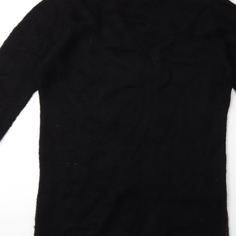 Papaya Womens Black  Knit Pullover Jumper Size M