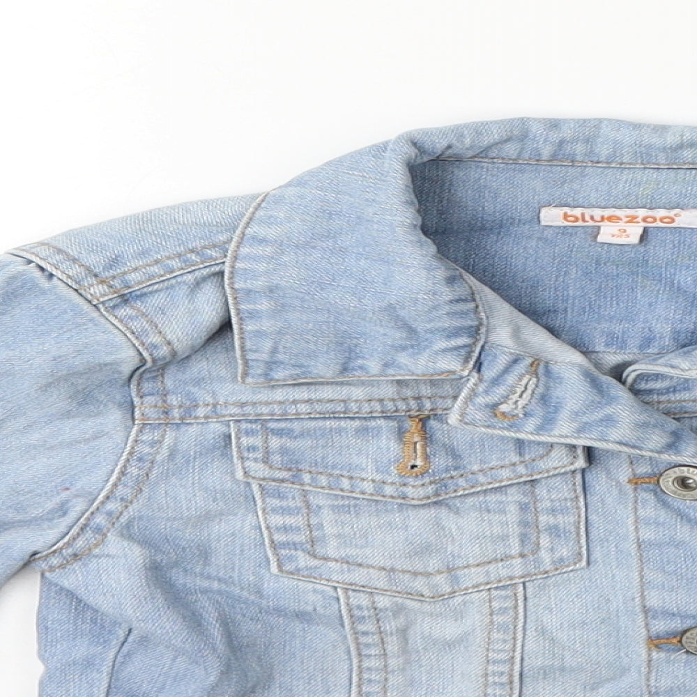 bluezoo Girls Blue  Denim Jacket  Size 9 Years