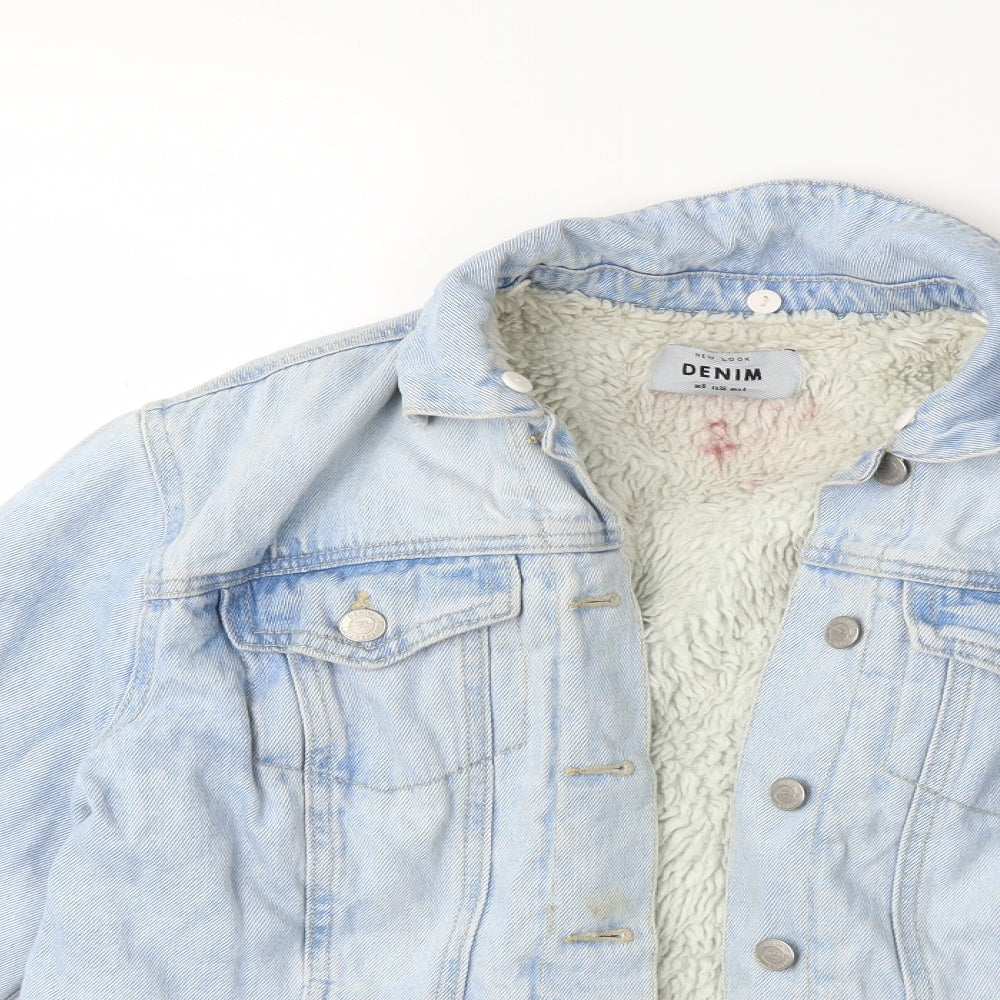 New Look Womens Blue  Denim Jacket  Size 8