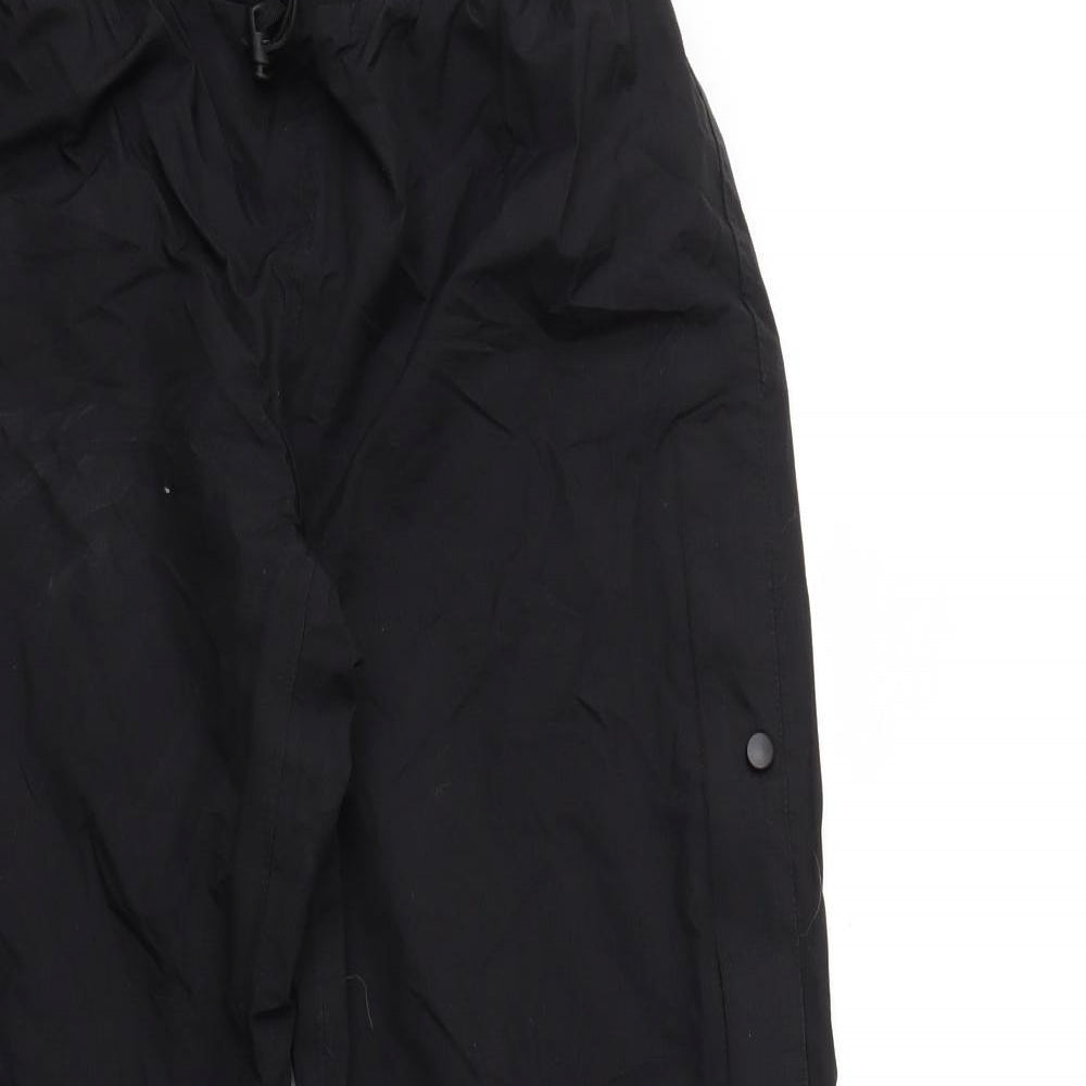 Mountain Warehouse Womens Black   Rain Trousers Trousers Size 8 L28 in