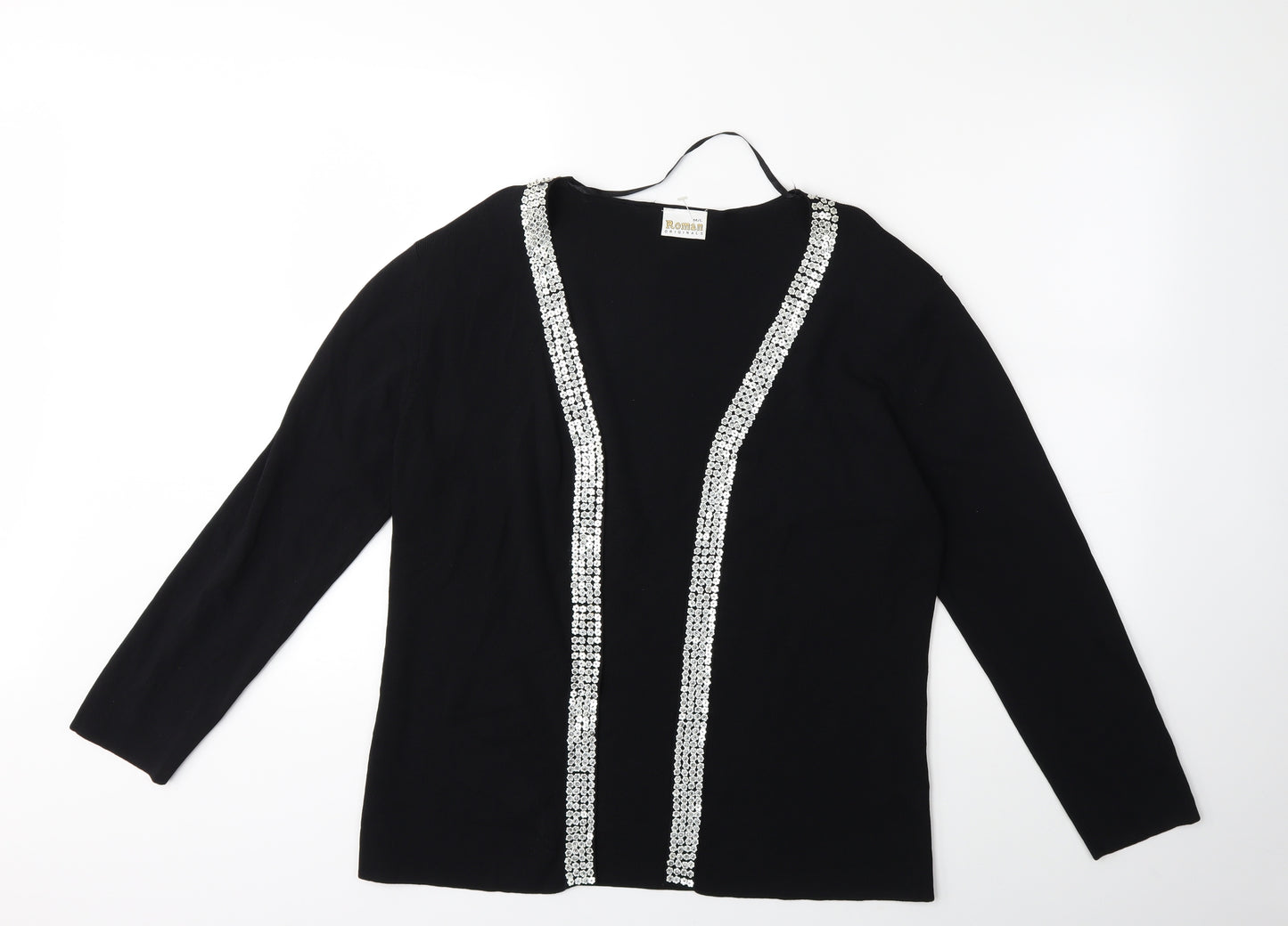 Roman Womens Black   Cardigan Jumper Size M