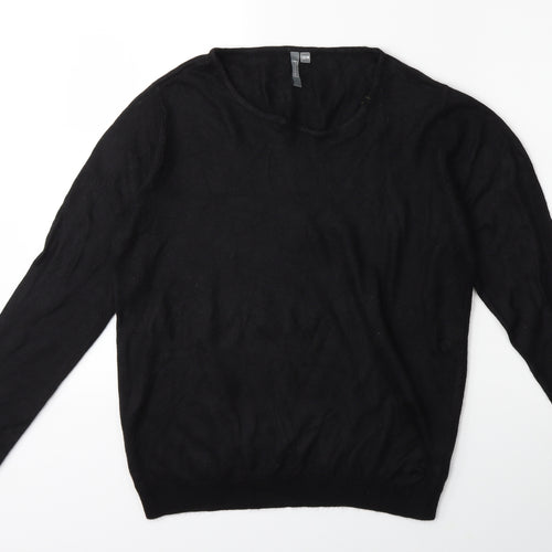 Wardrobe Essentials Womens Black  Knit Pullover Jumper Size 12