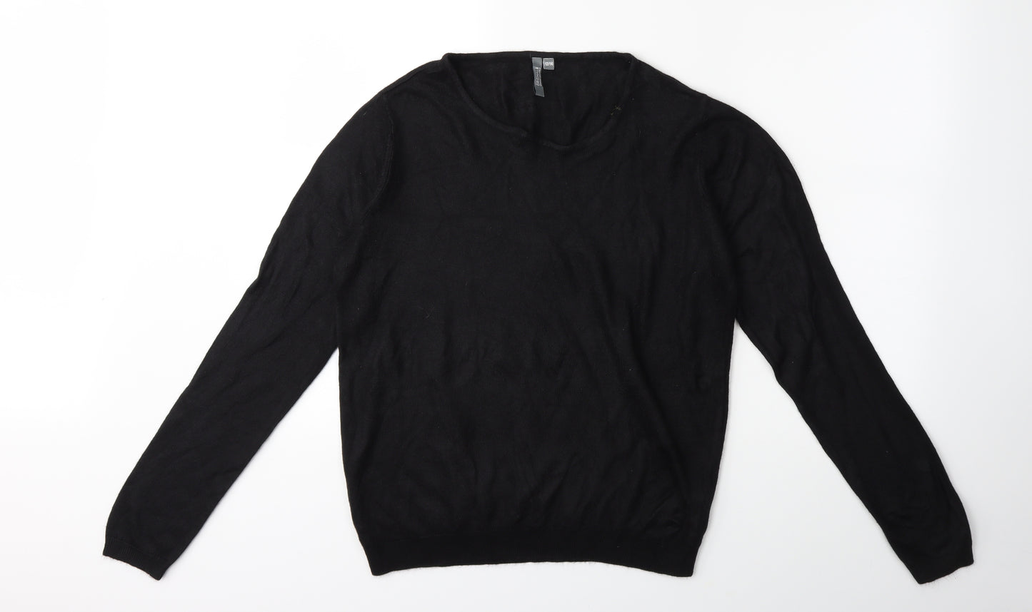Wardrobe Essentials Womens Black  Knit Pullover Jumper Size 12