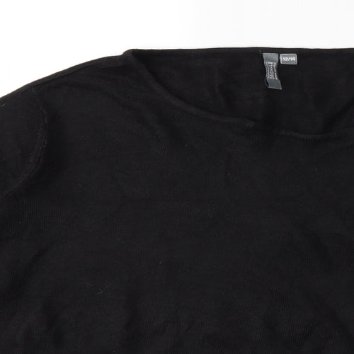 Wardrobe Essentials Womens Black  Knit Pullover Jumper Size 12