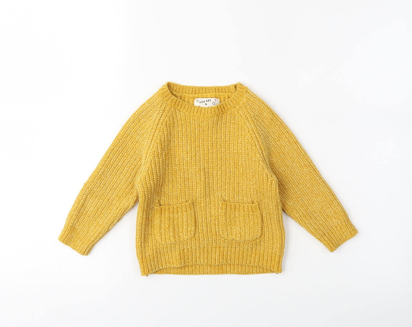 F&F Baby Yellow  Knit Pullover Jumper Size 12-18 Months
