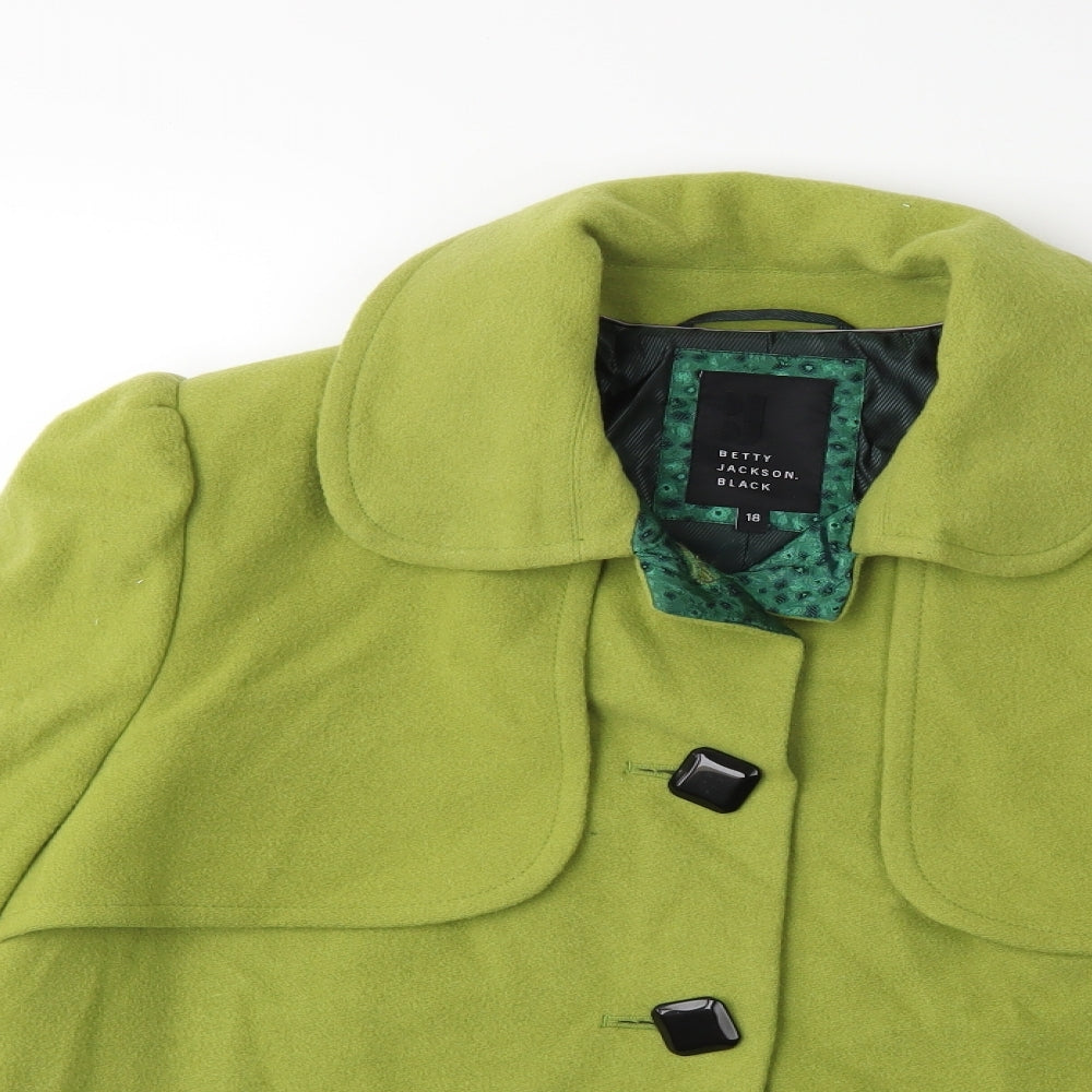 Betty Jackson Womens Green   Jacket Coat Size 18