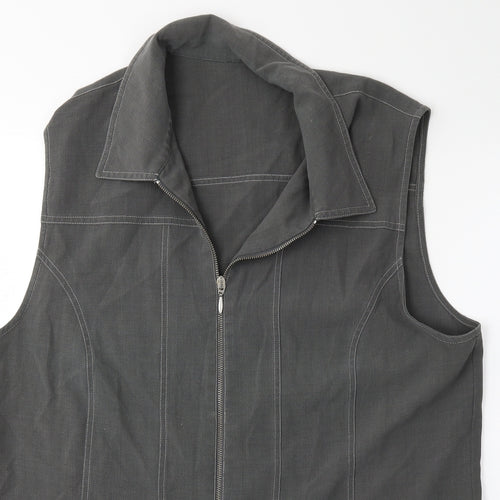 Preworn Womens Grey  Denim Jacket Waistcoat Size 22