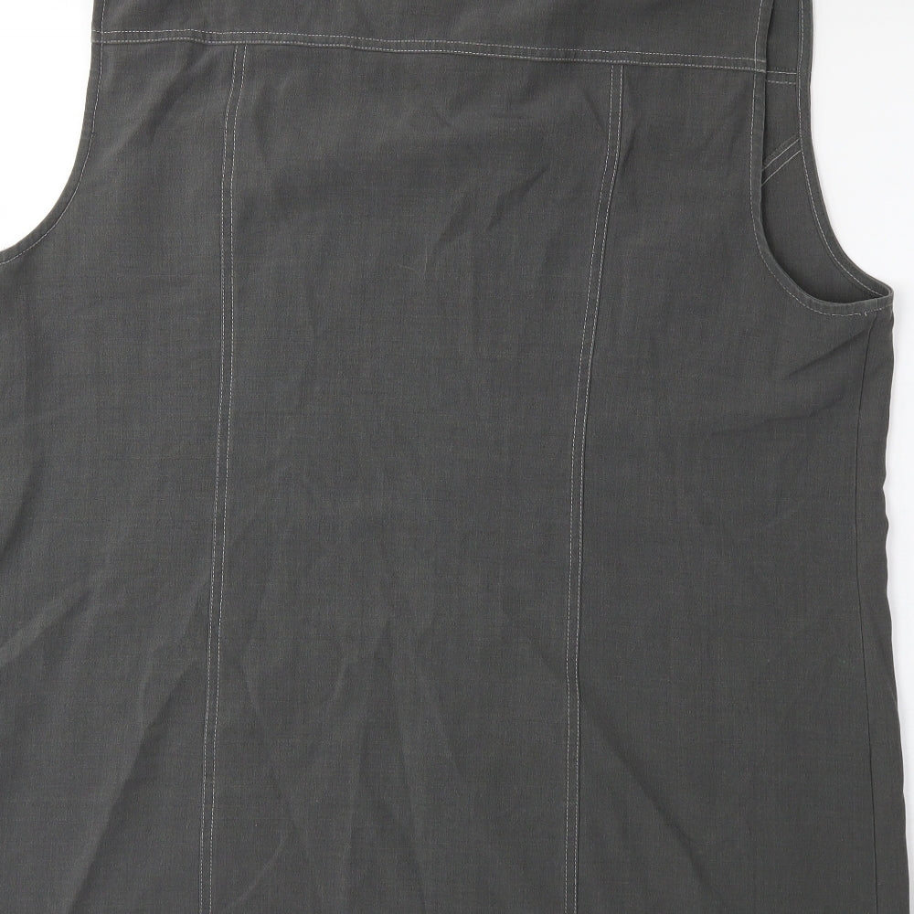 Preworn Womens Grey  Denim Jacket Waistcoat Size 22