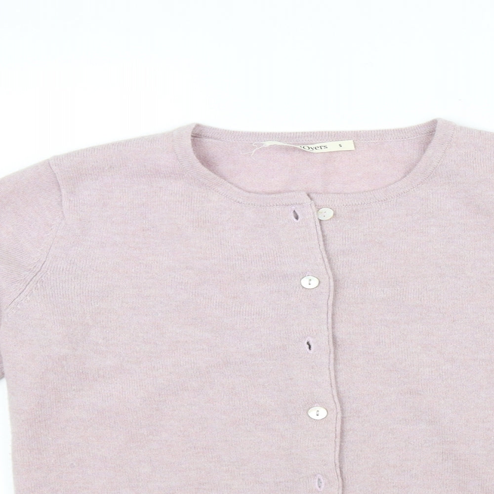 Woolovers Womens Pink   Cardigan Jumper Size S