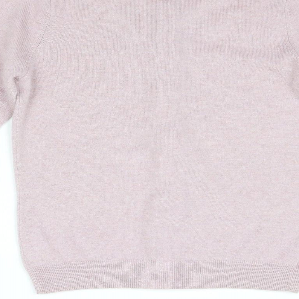 Woolovers Womens Pink   Cardigan Jumper Size S