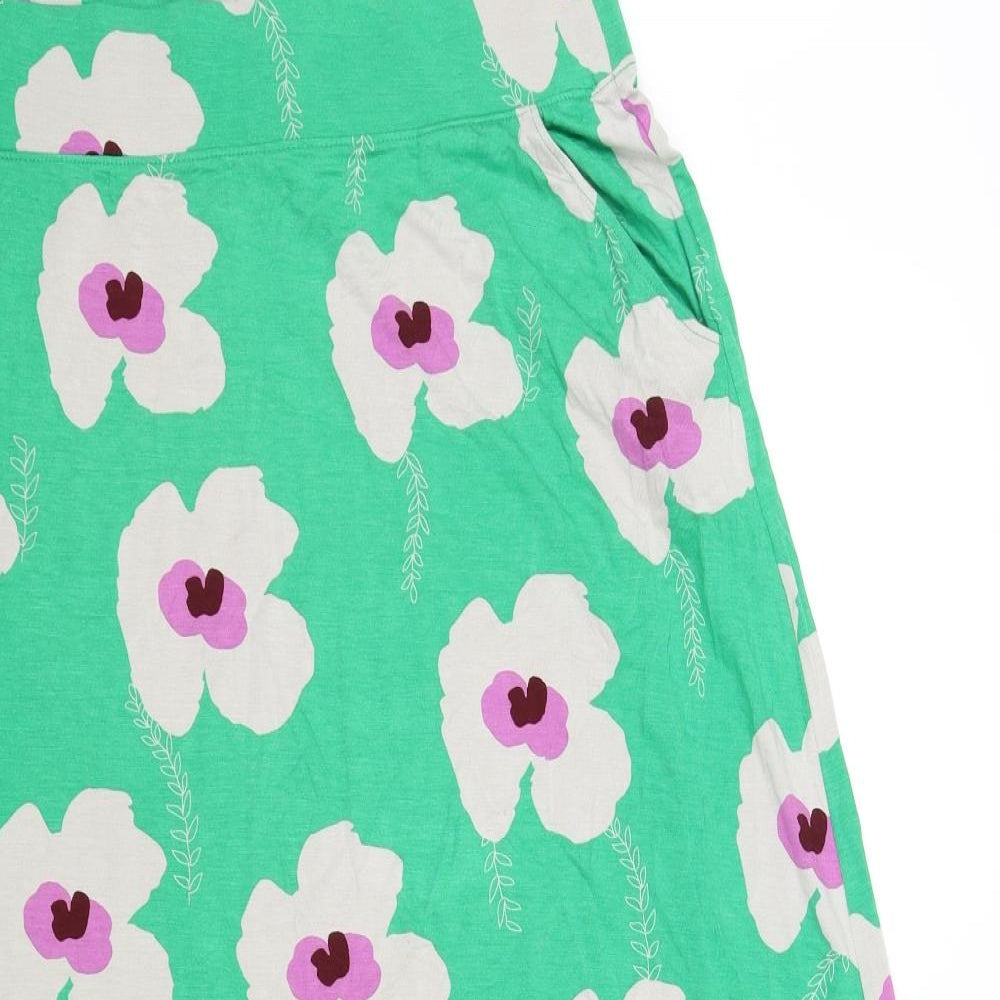 whitestuff Womens Green   Flare Skirt Size 14