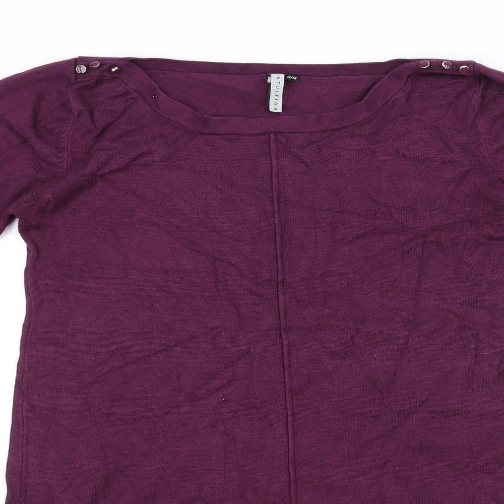 Intuition Womens Purple   Fit & Flare  Size 12
