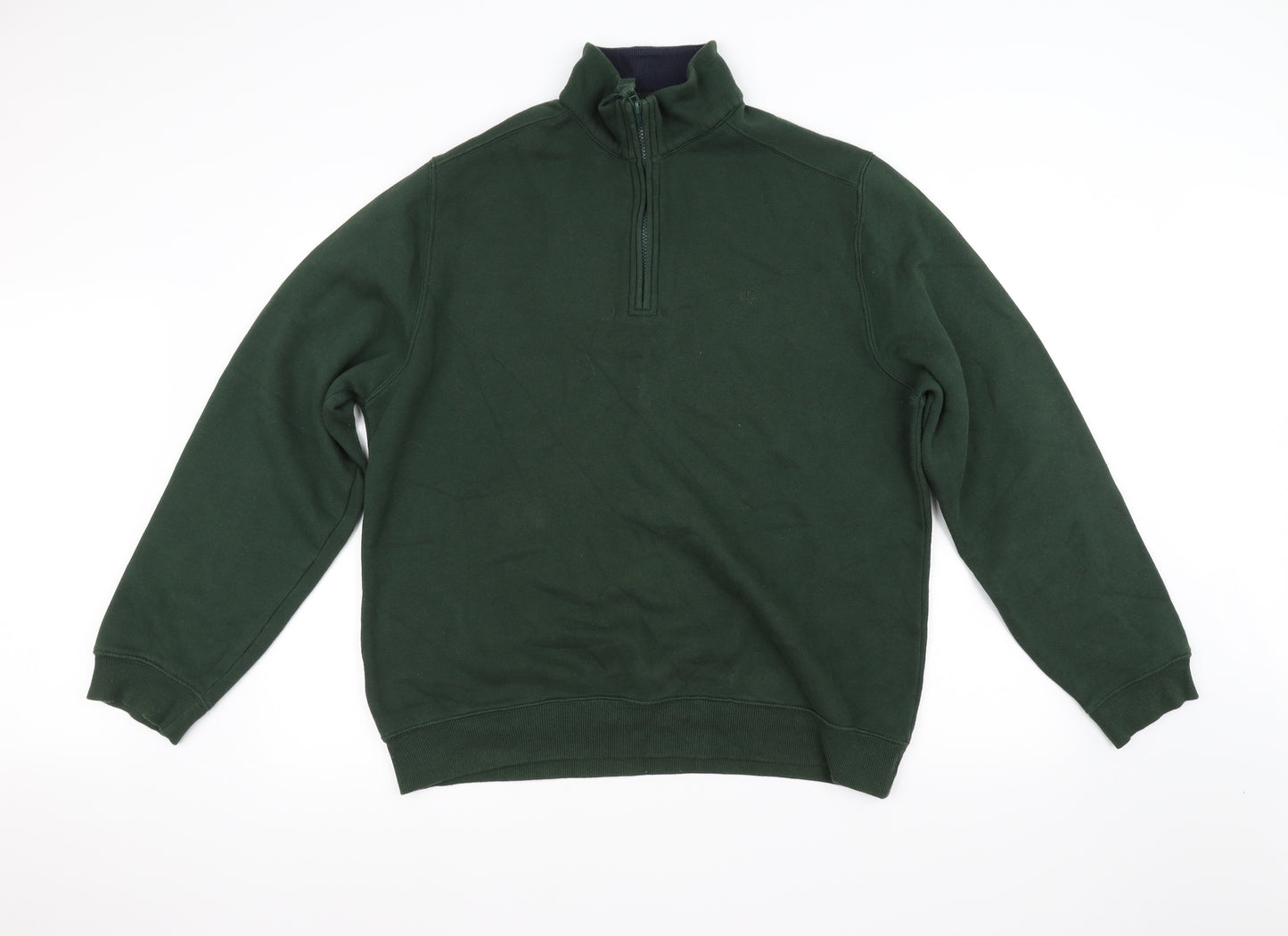 Lincoln Mens Green   Full Zip Hoodie Size L