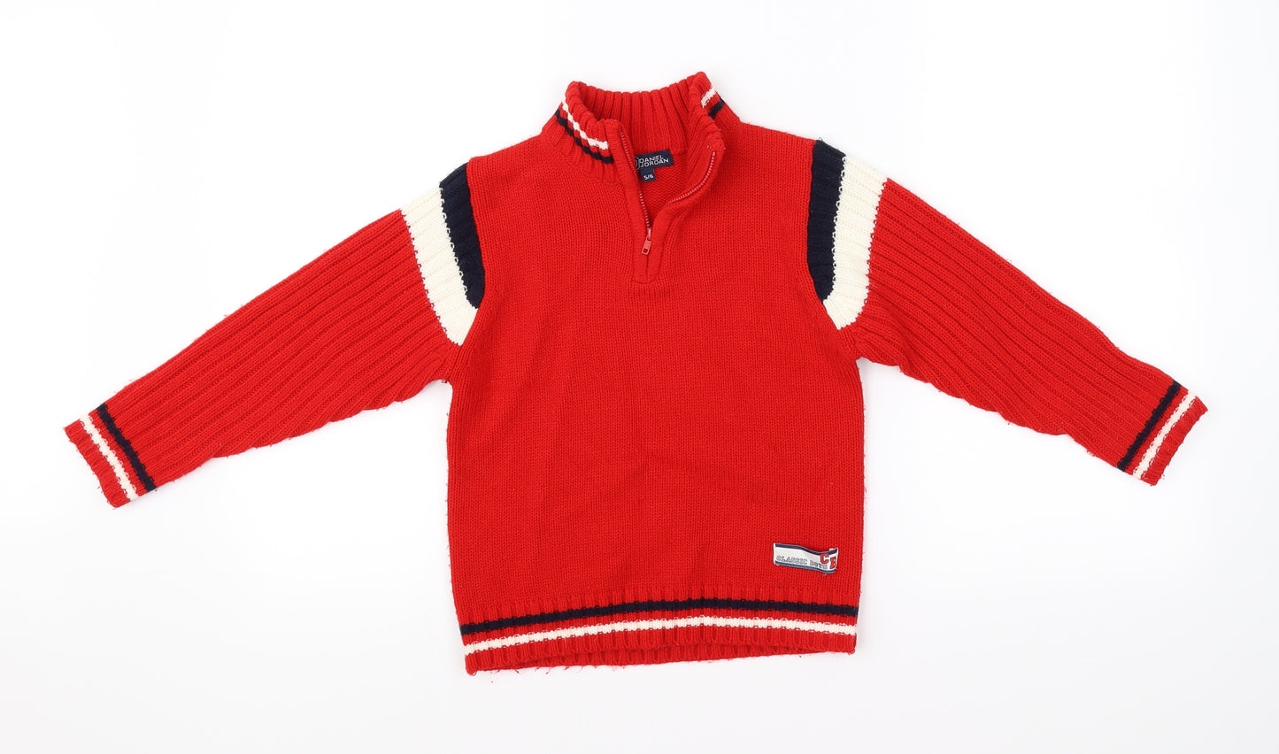 Daniel Jordan Boys Red   Pullover Jumper Size 5-6 Years