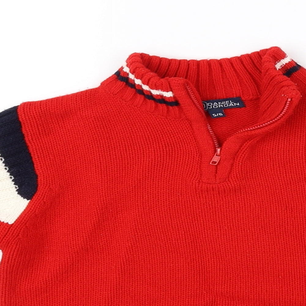 Daniel Jordan Boys Red   Pullover Jumper Size 5-6 Years