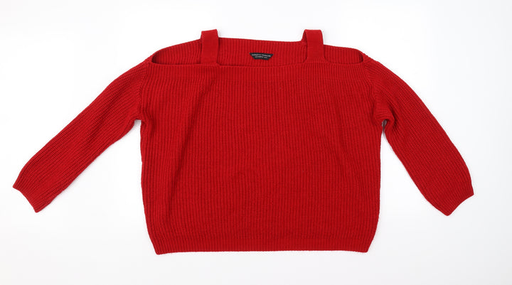 Dorothy Perkins Womens Red Pullover Jumper Size 14