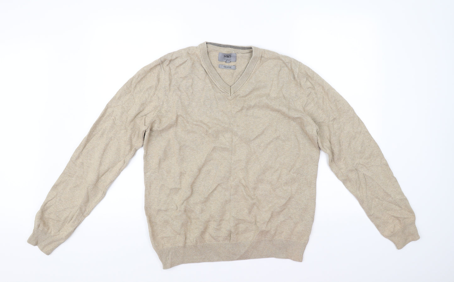 M&S Collection Womens Beige   Pullover Jumper Size M