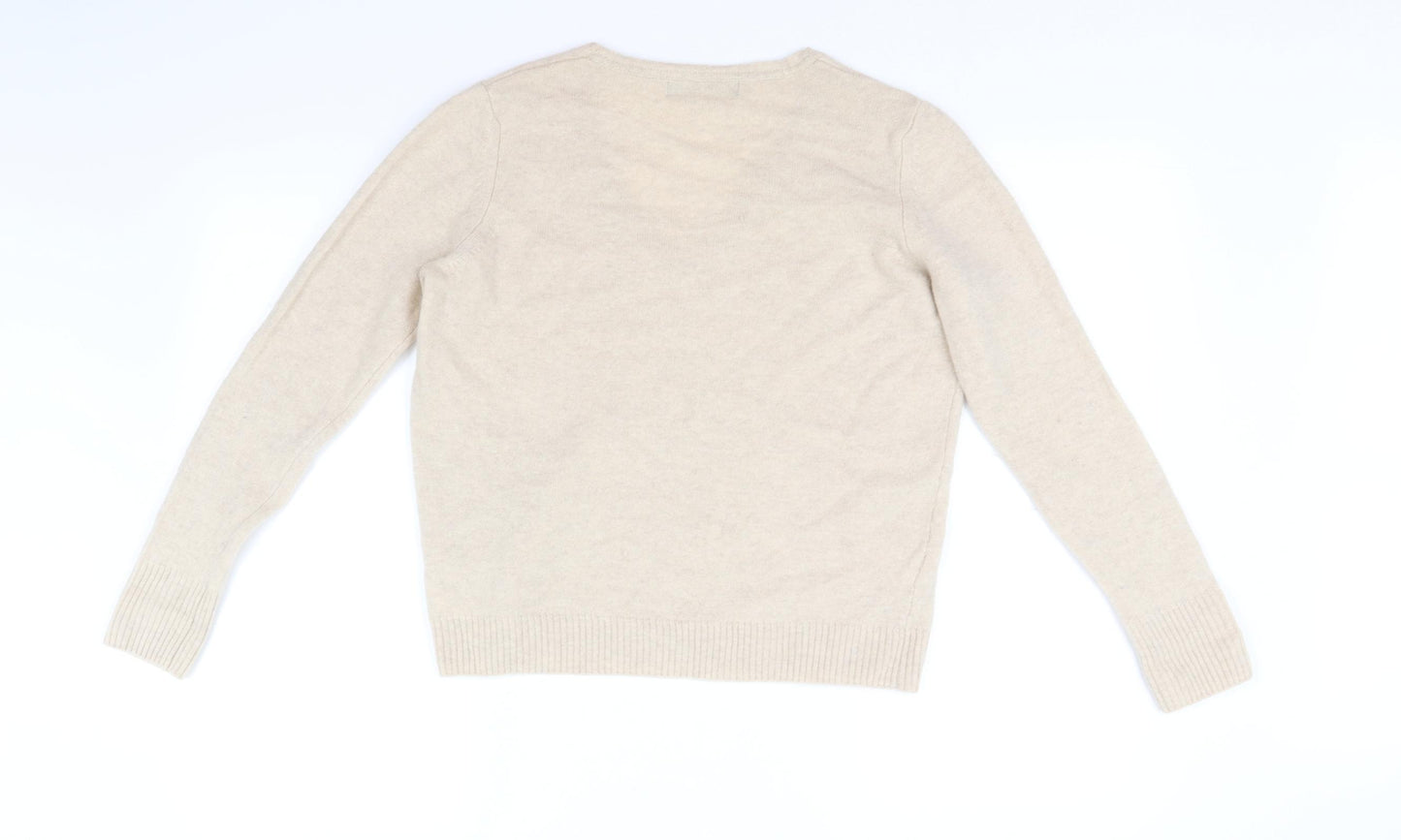 M&S Collection Womens Beige   Pullover Jumper Size 12