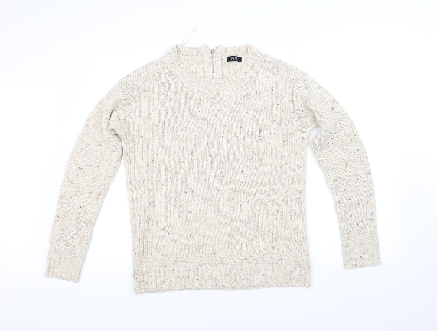 F&F Womens White   Pullover Jumper Size 12