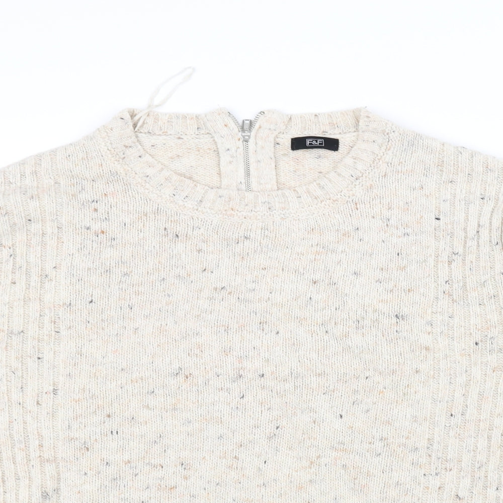 F&F Womens White   Pullover Jumper Size 12