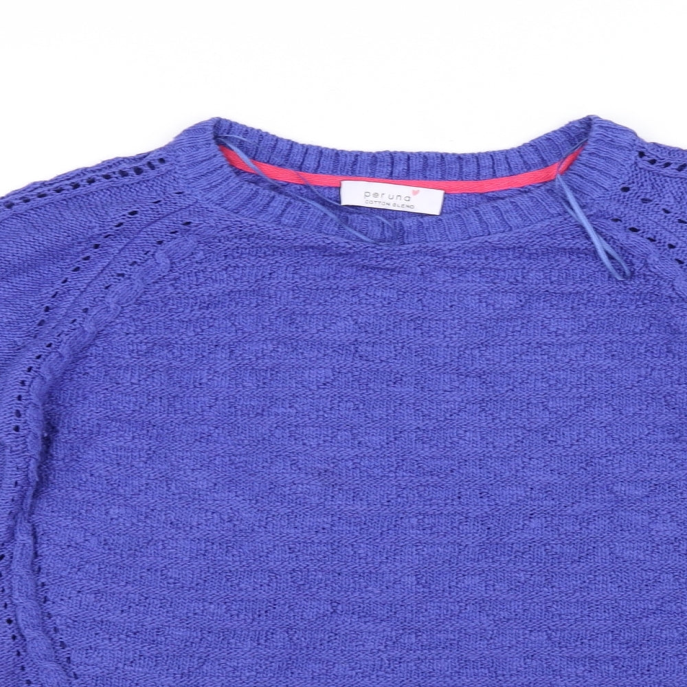 Per Una Womens Blue   Pullover Jumper Size 14