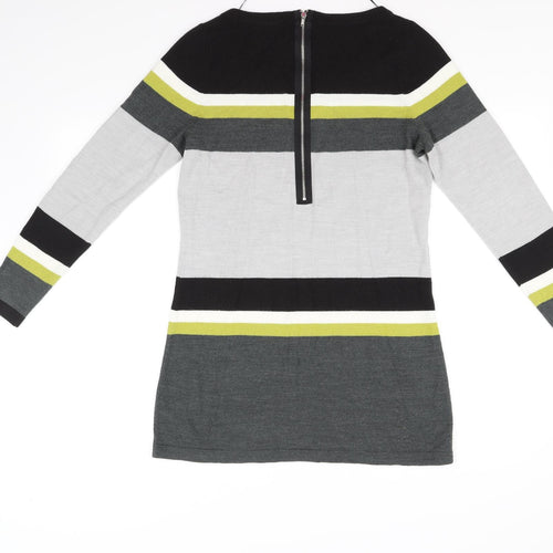 George Womens Grey Striped  Fit & Flare  Size 12