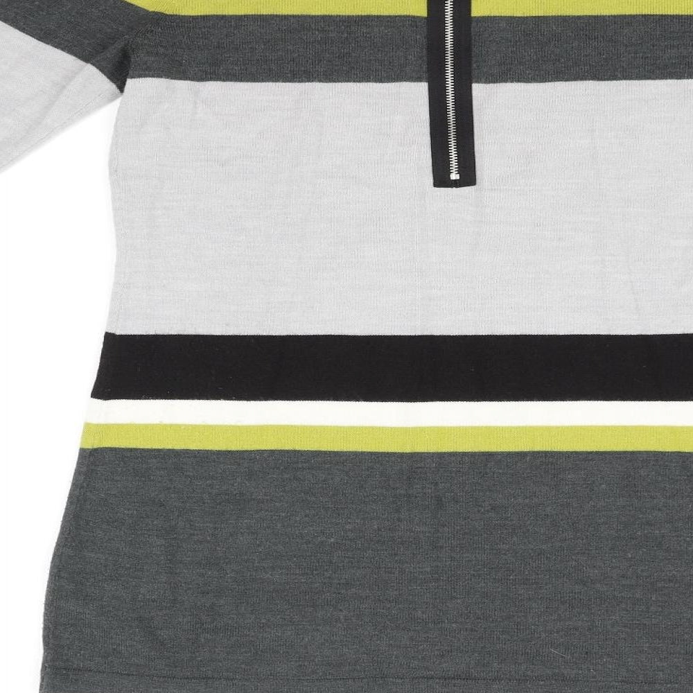 George Womens Grey Striped  Fit & Flare  Size 12