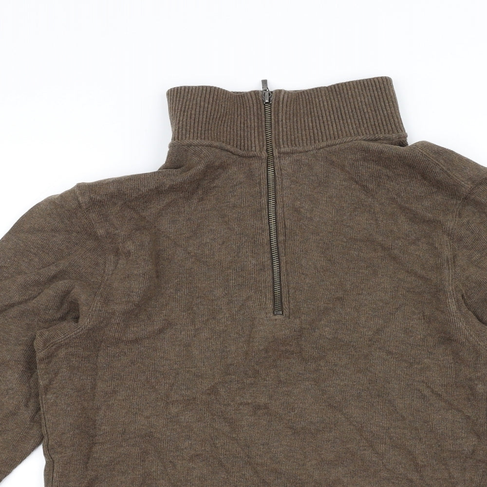 Easy Womens Brown   Full Zip Jumper Size S
