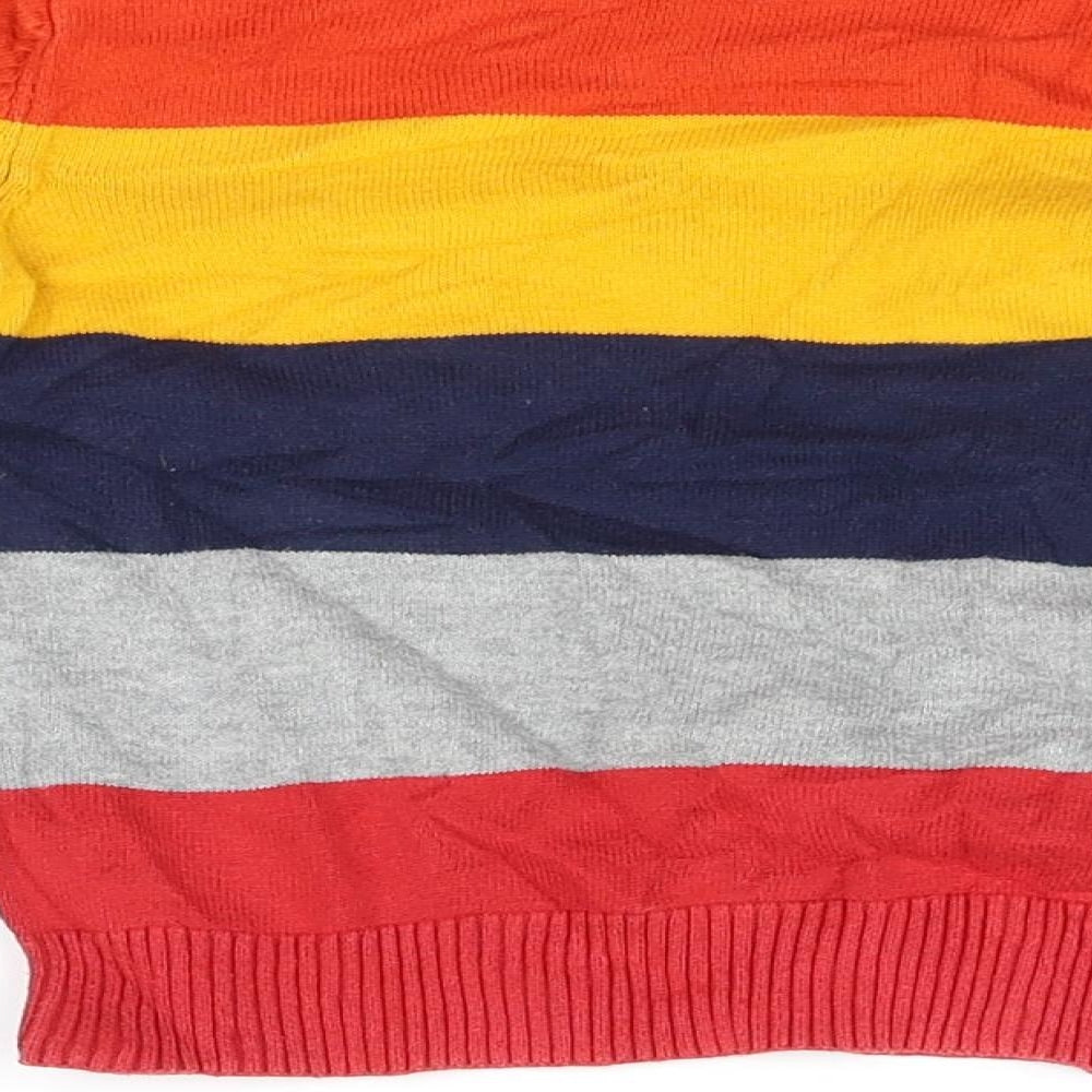 bluezoo Girls Red Striped  Pullover Jumper Size 3-4 Years