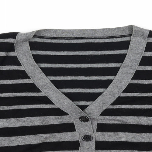 BHS Womens Grey Striped  Pullover Jumper Size 12
