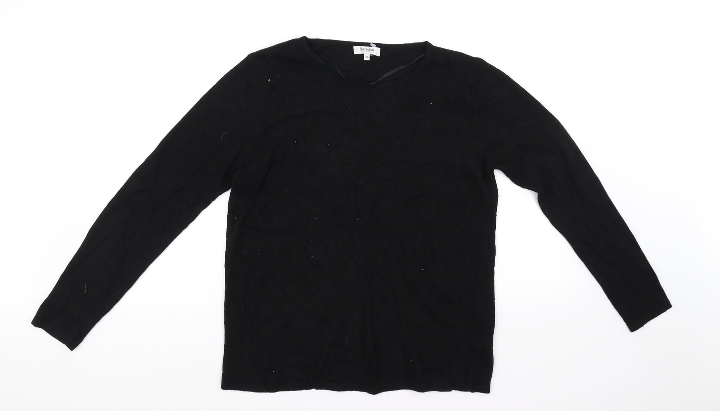 Bartolini Womens Black   Pullover Jumper Size XL