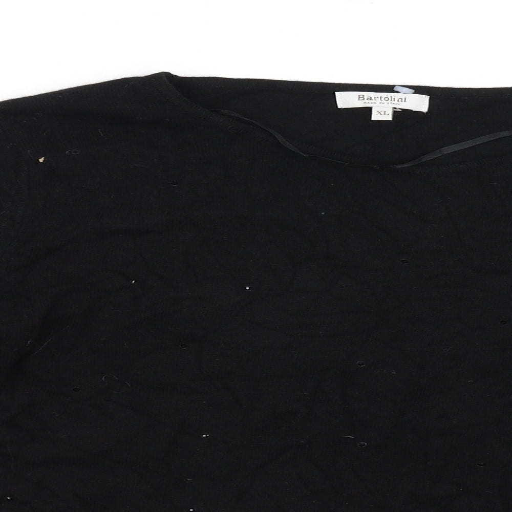 Bartolini Womens Black   Pullover Jumper Size XL
