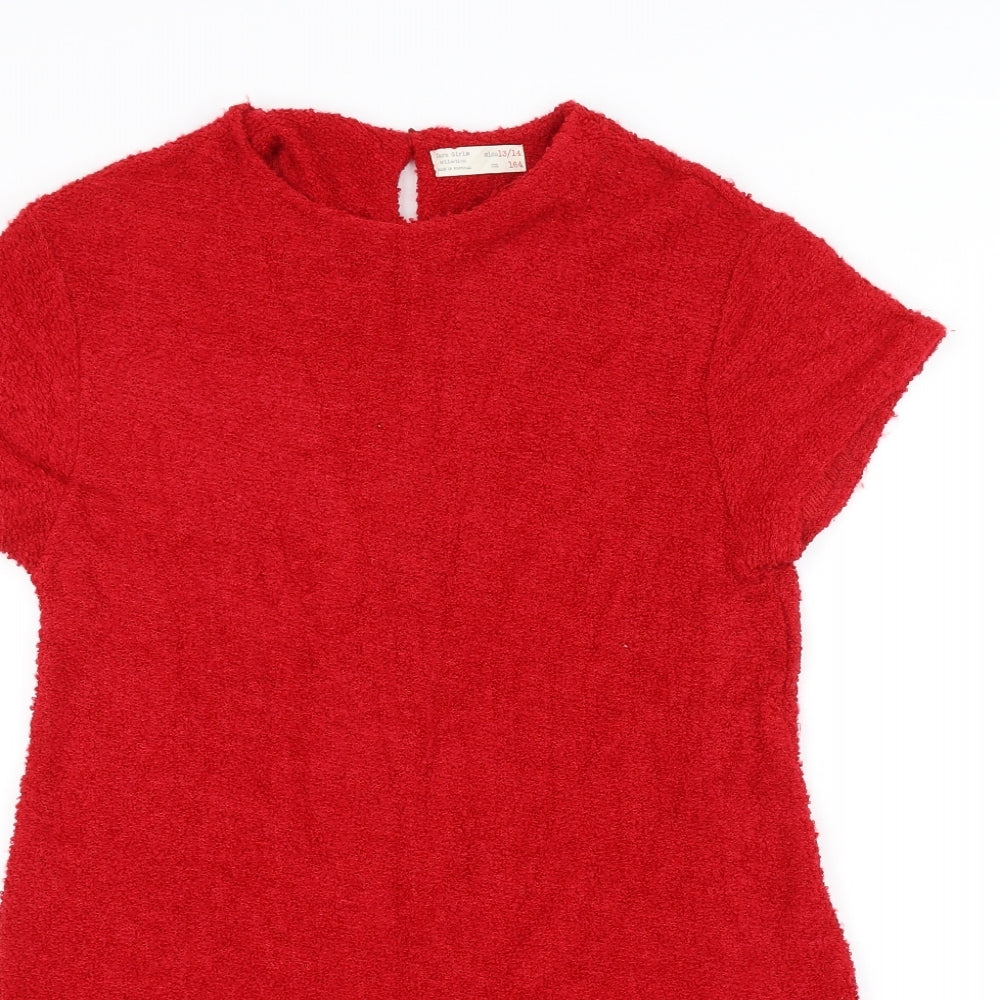 Zara Girls Red   Fit & Flare  Size 13 Years