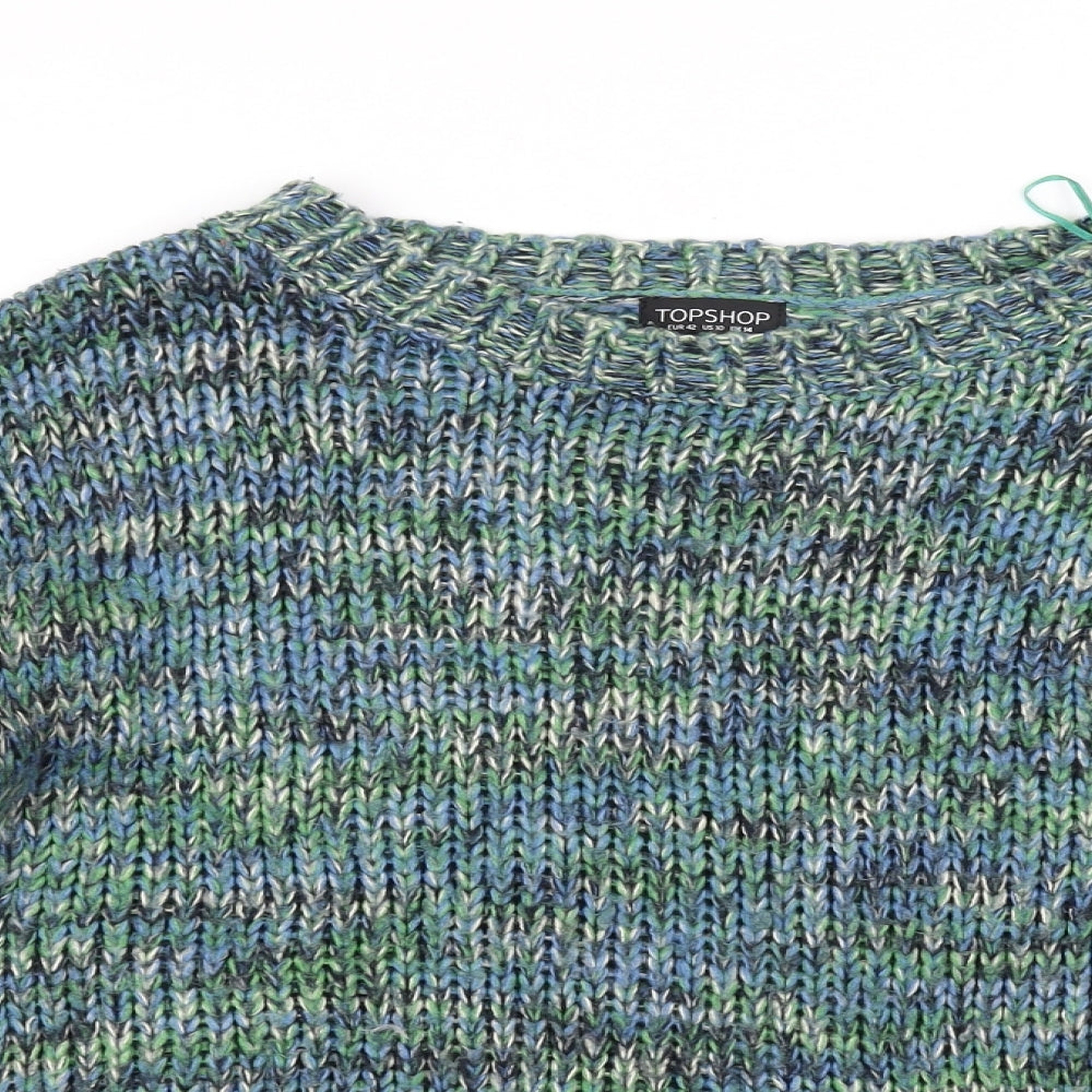 Topshop Womens Green   Pullover Jumper Size 14
