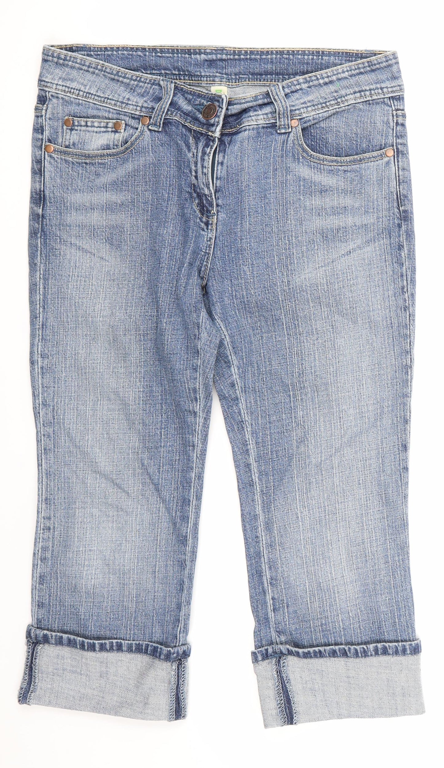Primark Womens Blue  Denim Cropped Jeans Size 12