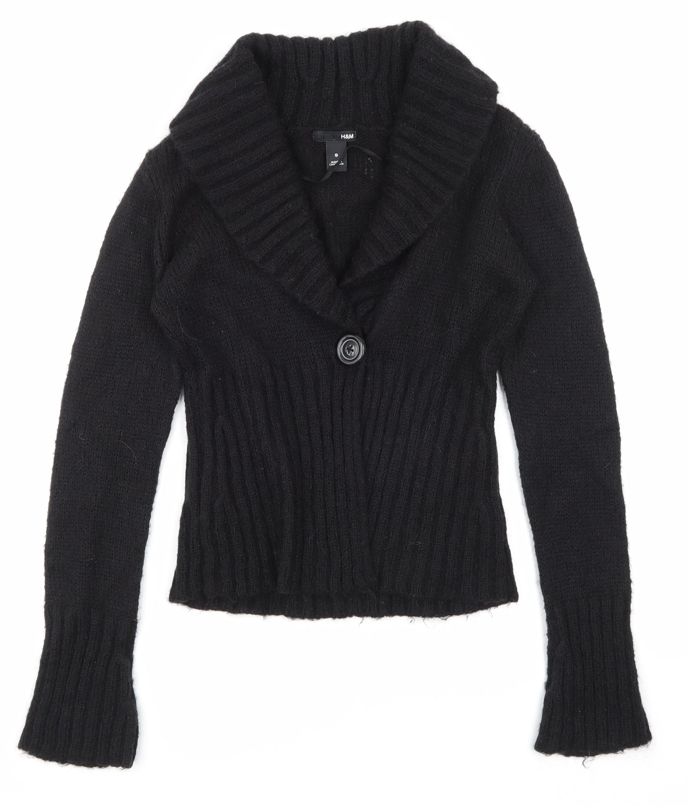 H&M Womens Black   Cardigan Jumper Size S