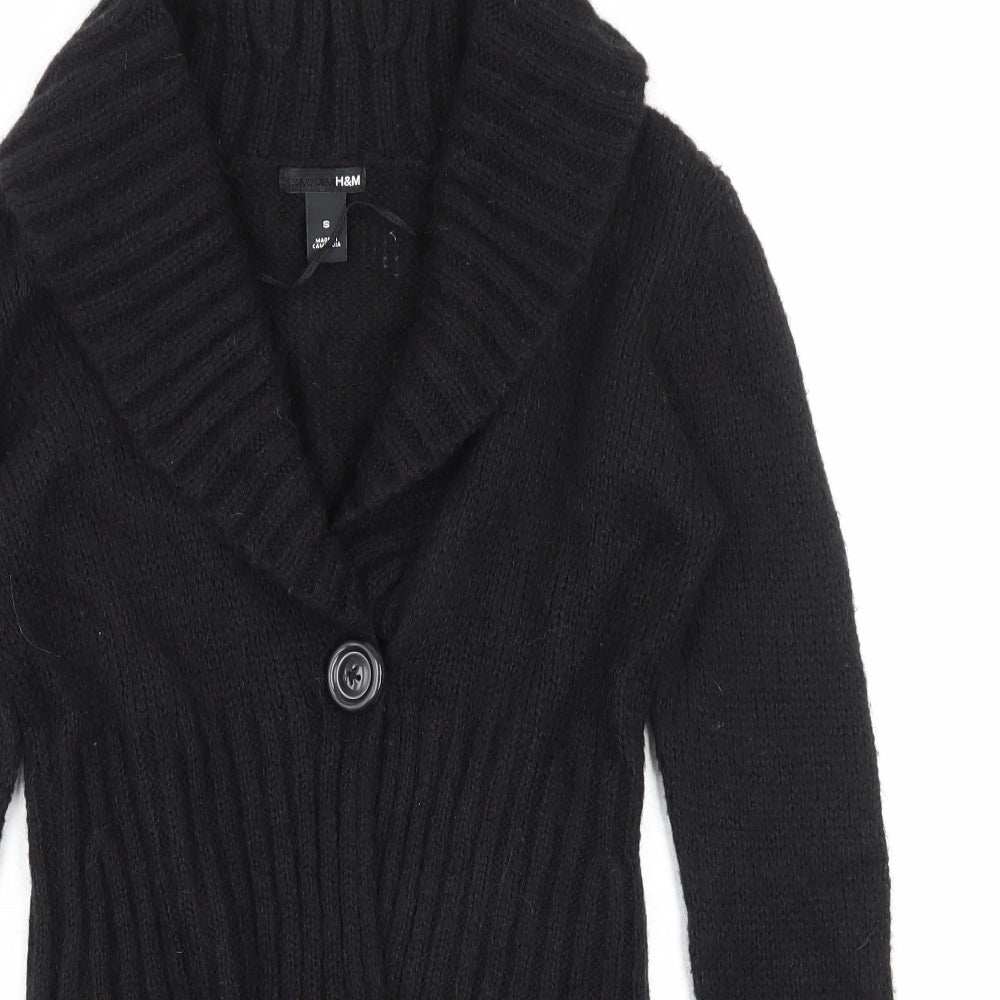 H&M Womens Black   Cardigan Jumper Size S