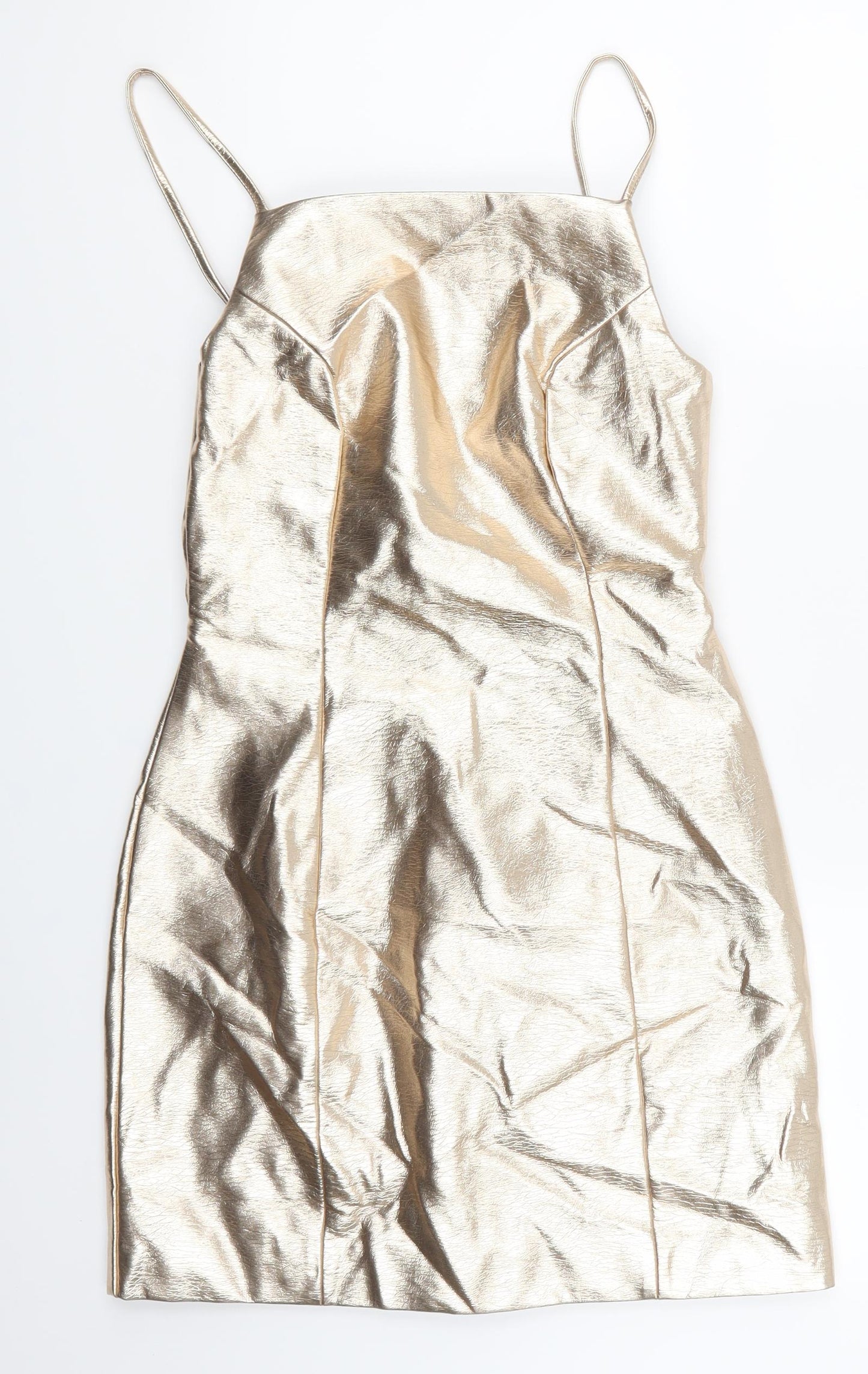 Topshop Womens Gold   Mini  Size 4