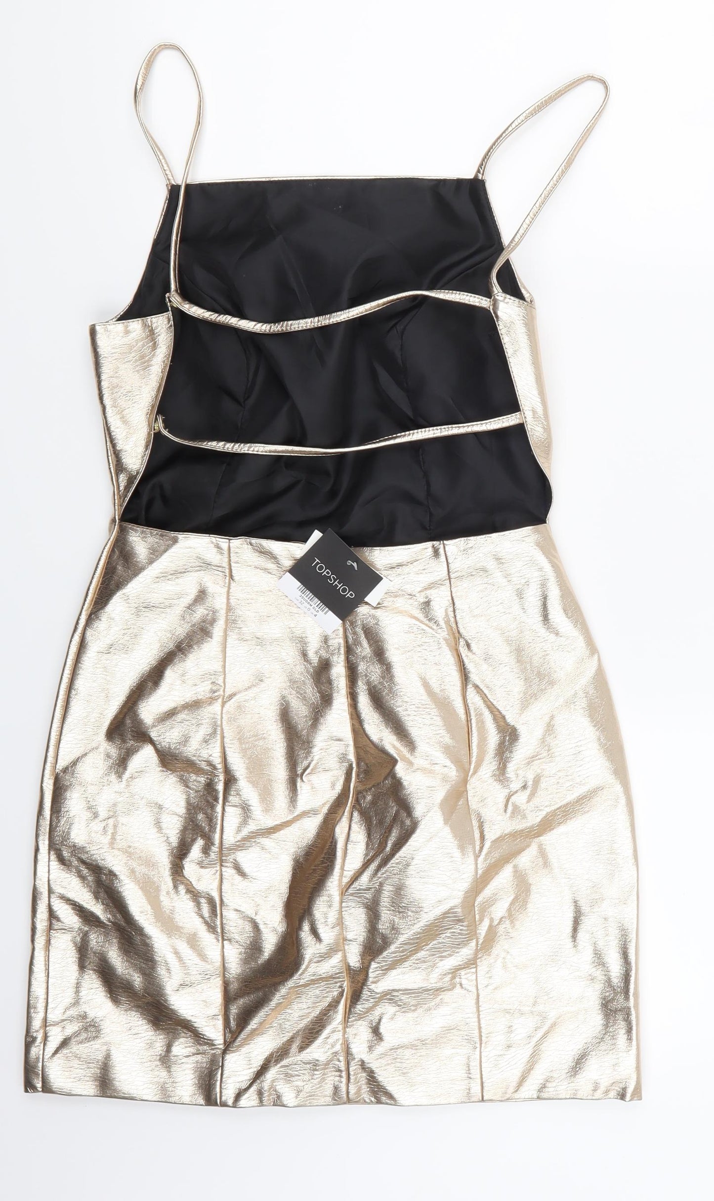 Topshop Womens Gold   Mini  Size 4