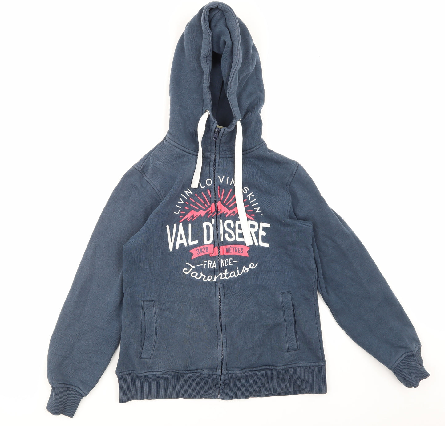unplugged Womens Blue   Full Zip Hoodie Size M