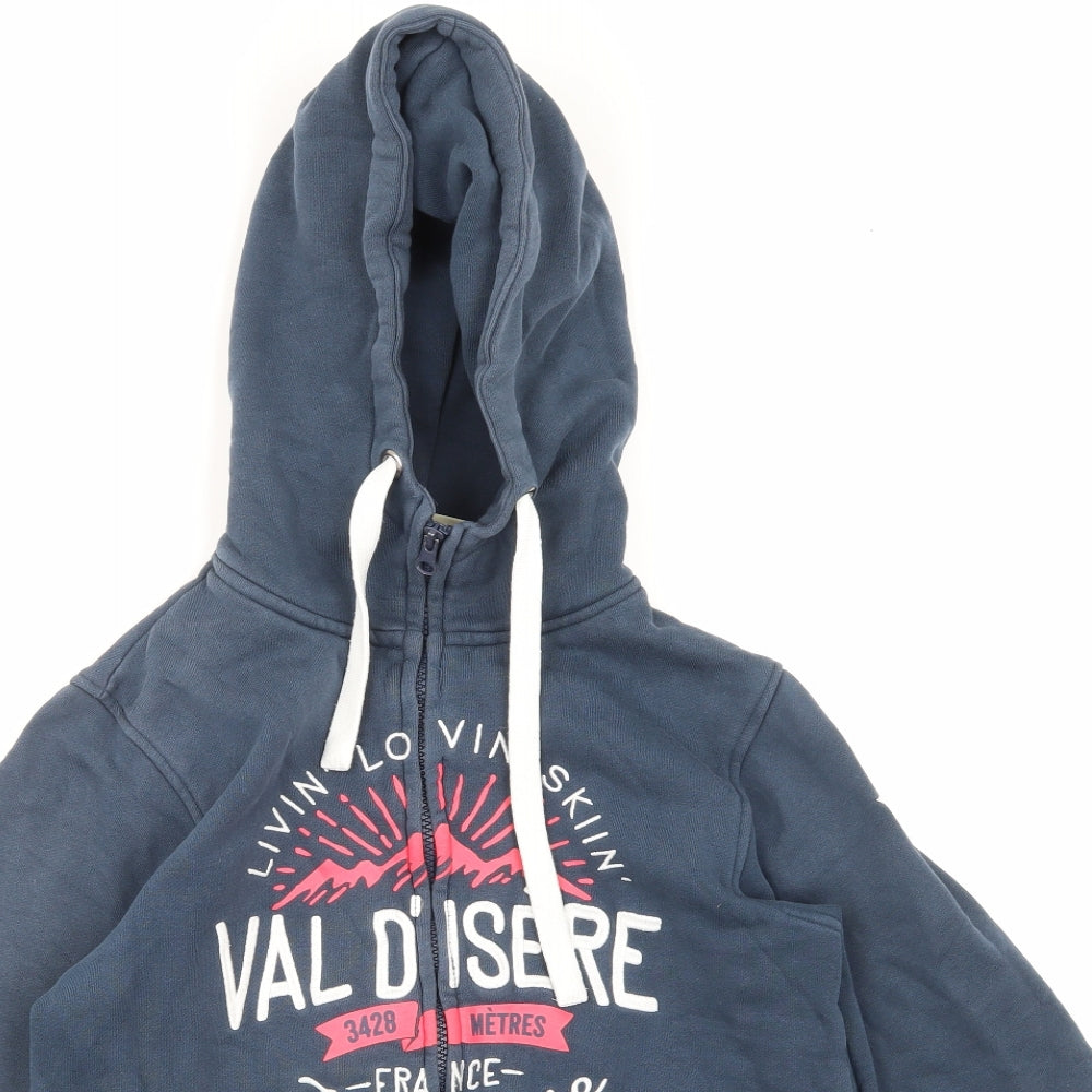 unplugged Womens Blue   Full Zip Hoodie Size M