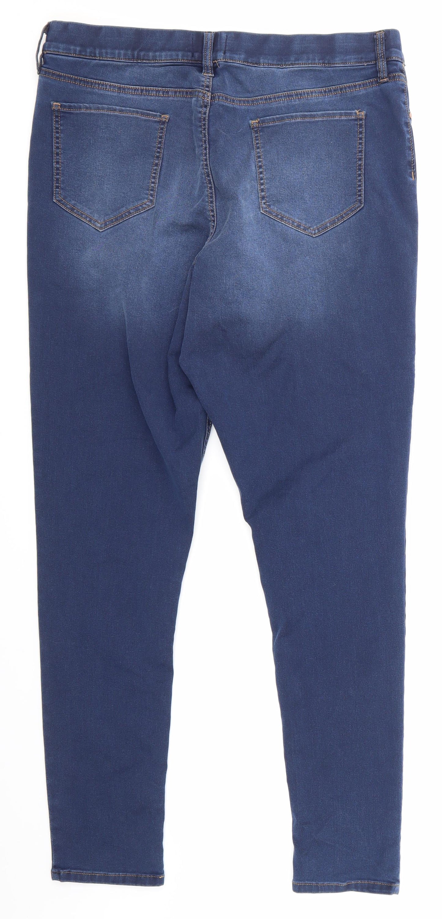F&F Womens Blue  Denim Jegging Jeans Size 18