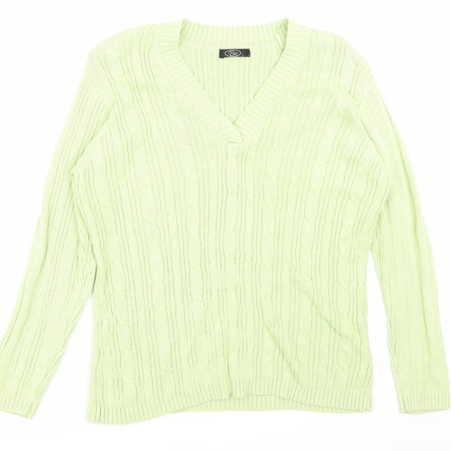 BM Womens Green   Pullover Jumper Size L