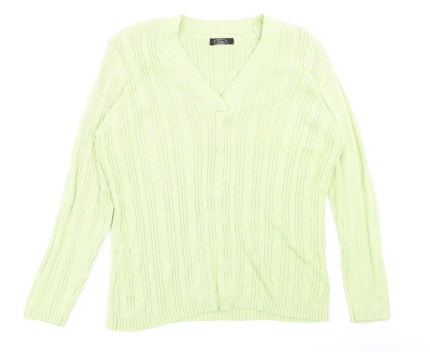 BM Womens Green   Pullover Jumper Size L