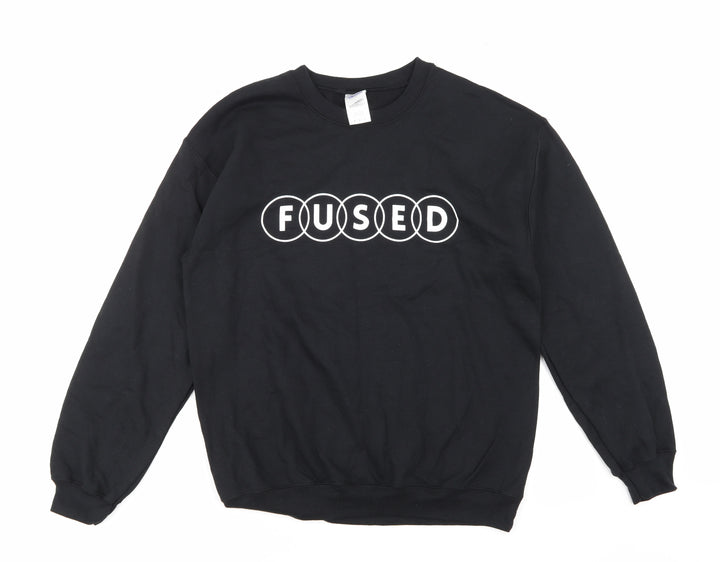Gildan Mens Black   Pullover Sweatshirt Size M