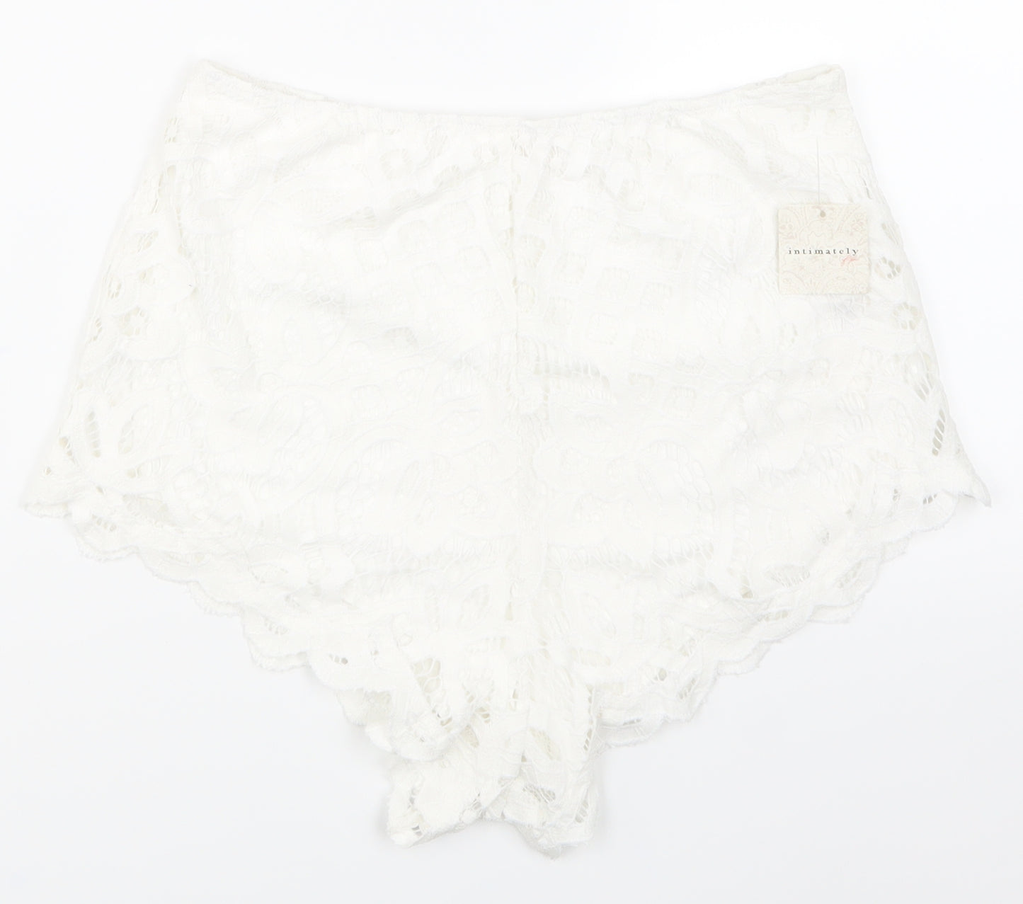 intimately Womens White  Lace Hot Pants Shorts Size XS