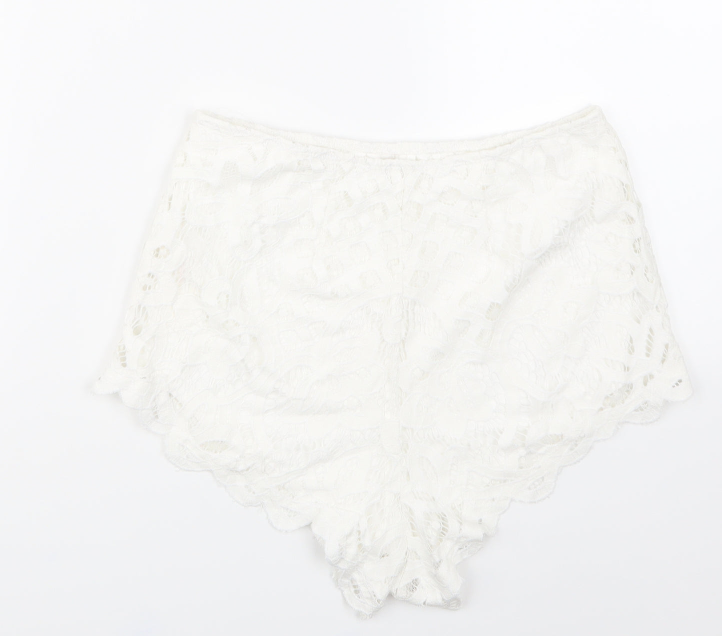 intimately Womens White  Lace Hot Pants Shorts Size XS
