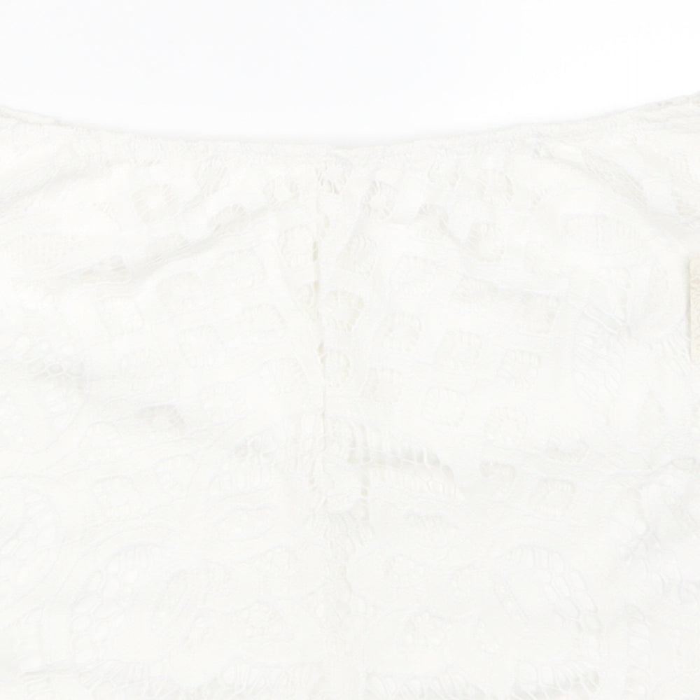 intimately Womens White  Lace Hot Pants Shorts Size XS