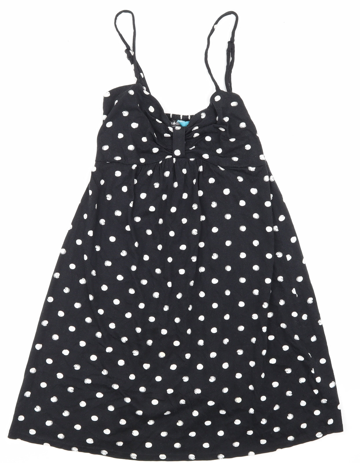 Debehams Womens Black Polka Dot  Skater Dress  Size 12