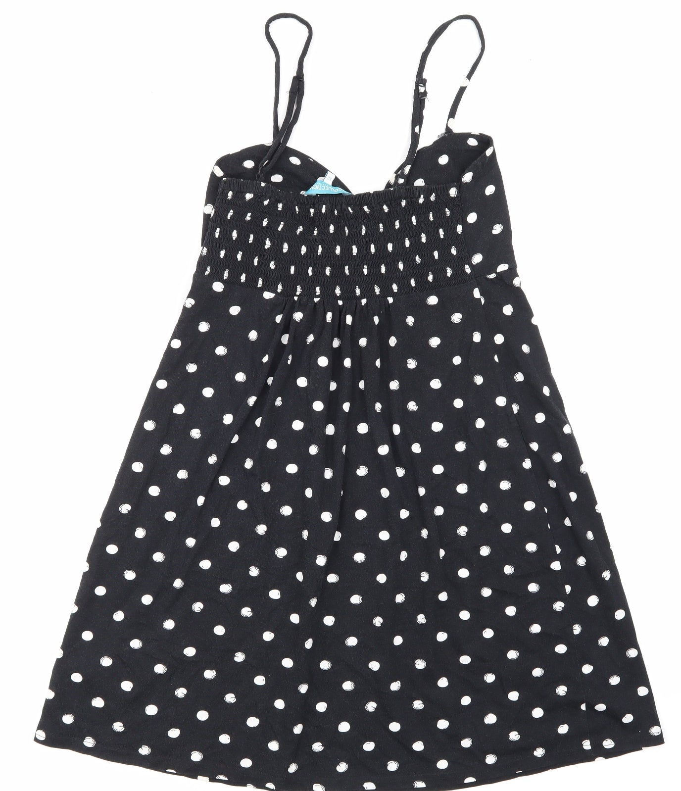 Debehams Womens Black Polka Dot  Skater Dress  Size 12